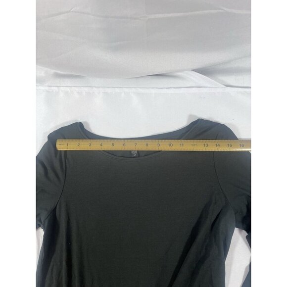 Eileen Fisher T-Shirt Dress Black 3/4 Sleeve A-Line Size Small - Picture 7 of 7